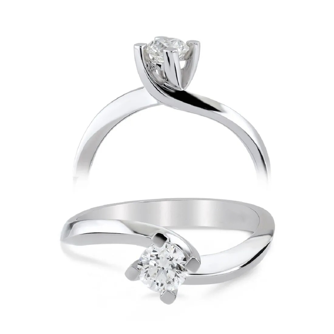 Pırlanta Tektaş Yüzük Esas Gold