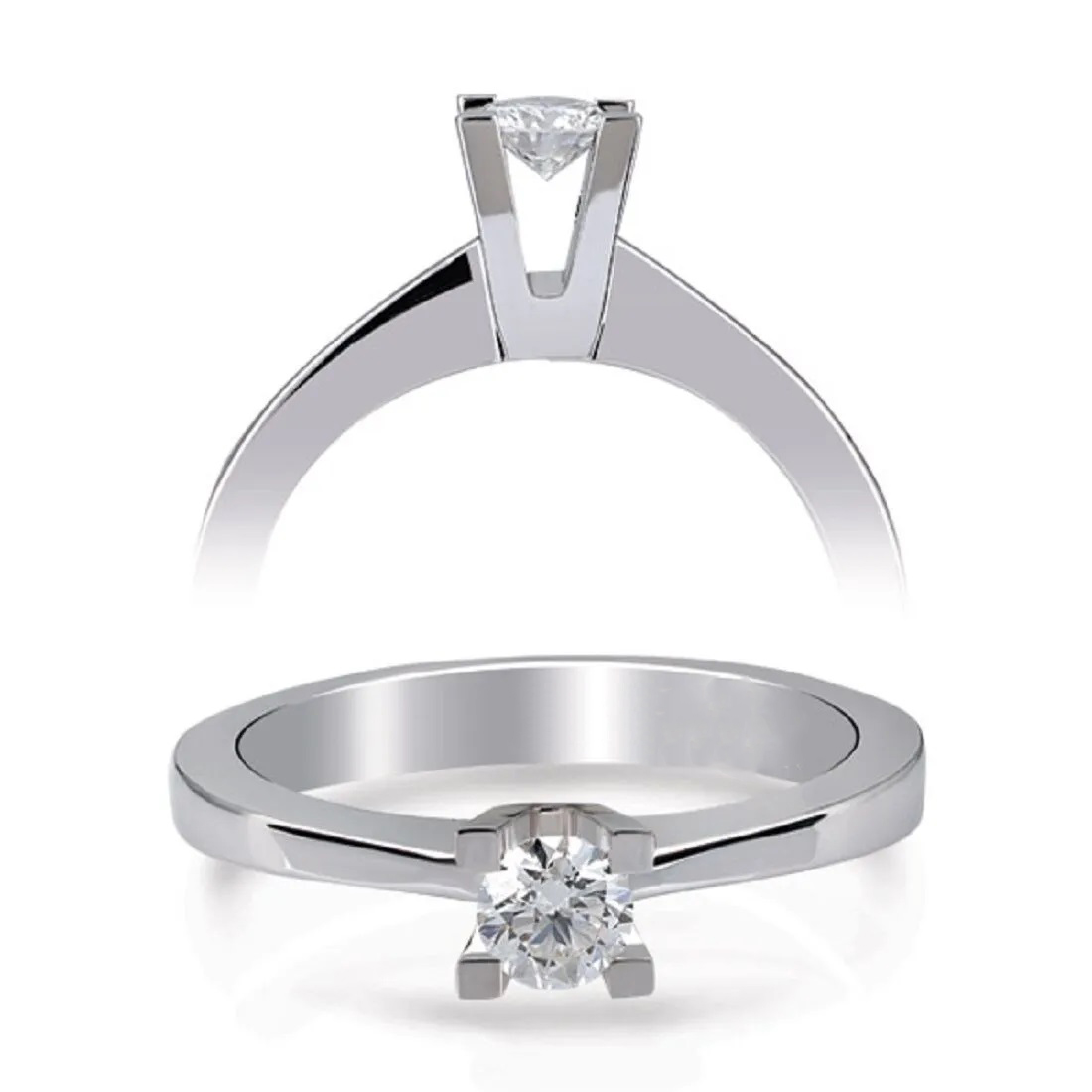 Pırlanta Tektaş Yüzük Esas Gold