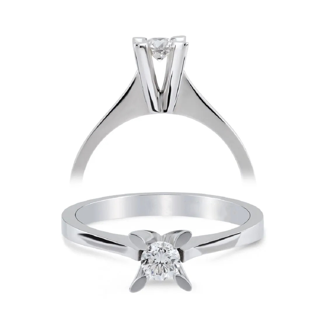 Pırlanta Tektaş Yüzük Esas Gold