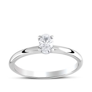 Pırlanta Oval Tektaş Yüzük